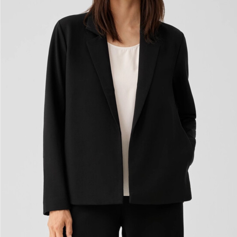 Eileen Fisher Washable Flex Ponte Notch Collar Blazer